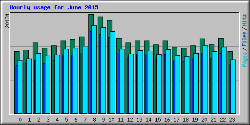 Hourly usage for June 2015